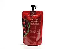 KM SF Подтягивающий скраб-пиллинг для лица и зоны декольте Клюква &amp; Кориандр, 100 мл